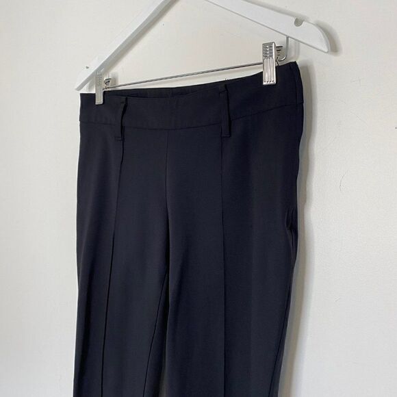 Prada Black Nylon Blend Front Seam Side Zip Dress Pants - Picture 3 of 13